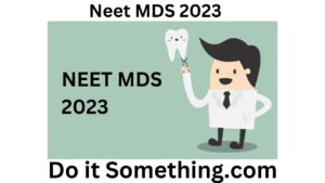 Neet MDS 2023