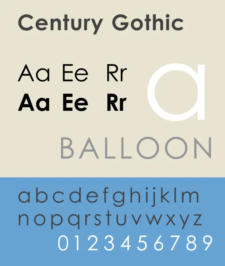 Century Gothic Font